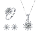 Conjunto First Snow Series Viora | Colar, Anel e Brincos em Prata 925