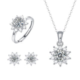Conjunto First Snow Series Viora | Colar, Anel e Brincos em Prata 925