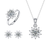 First Snow Series Viora Set | Necklace, Ring and Earrings in 925 Silver