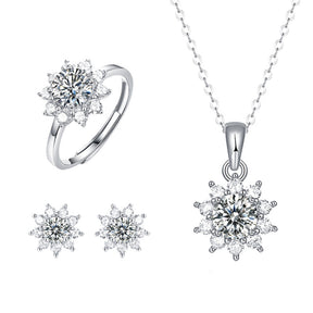 First Snow Series Viora Set | Necklace, Ring and Earrings in 925 Silver