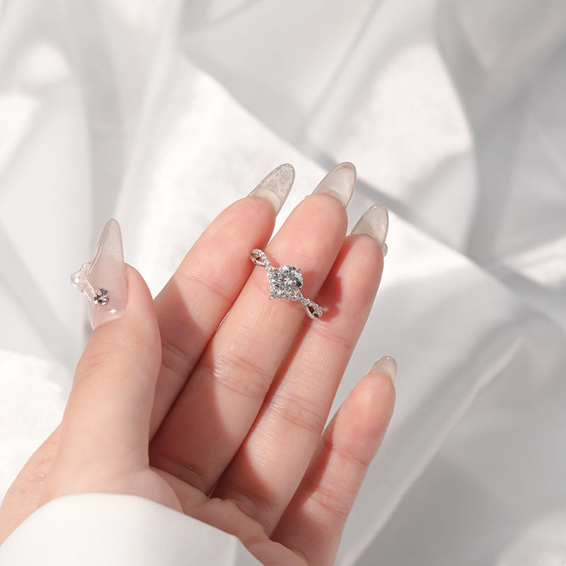 Anillo Viora Étoile | Plata 925 con diamante ecológico, colores de lujo