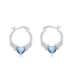 Colar Viora Celtria | Prata 925 com Nó Celta e Cristal Azul