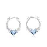 Colar Viora Celtria | Prata 925 com Nó Celta e Cristal Azul