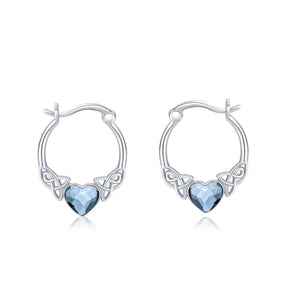 Collar Viora Celtria | Plata 925 con nudo celta y cristal azul