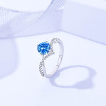 Anillo Viora Étoile | Plata 925 con diamante ecológico, colores de lujo