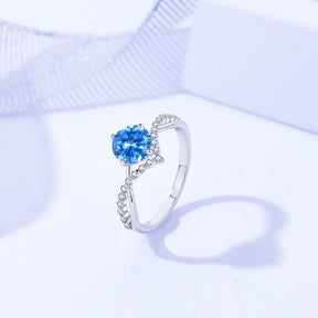 Anillo Viora Étoile | Plata 925 con diamante ecológico, colores de lujo
