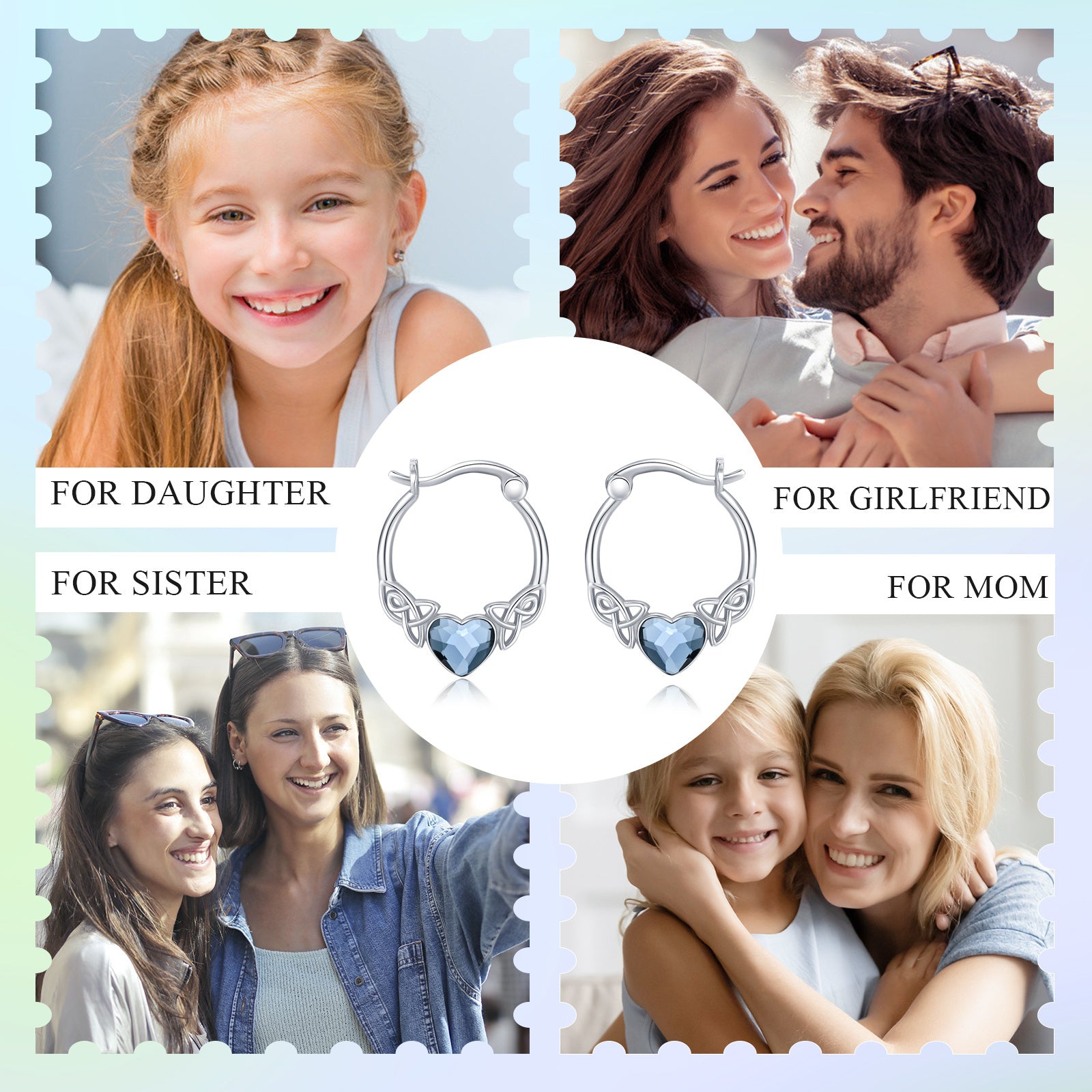 Collar Viora Celtria | Plata 925 con nudo celta y cristal azul