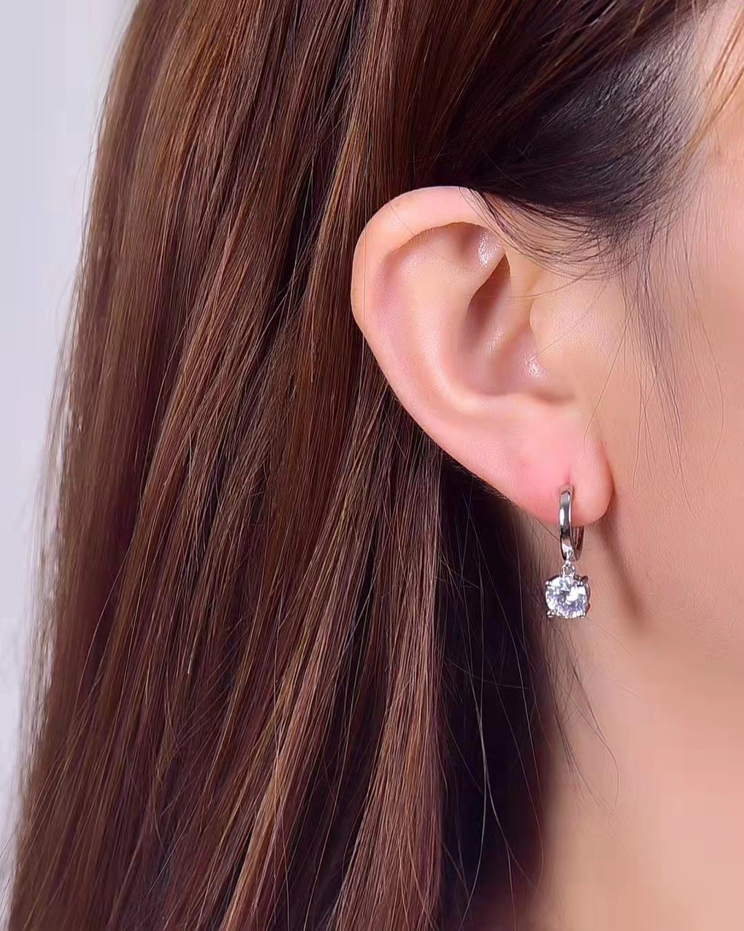 Pendiente Viora Lumière | Plata 925 con diamante ecológico