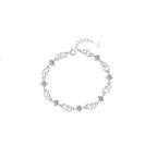 Pulseira Viora Heart-to-heart | Prata 925 com Diamante Eco-friendly