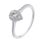 Anel Viora Water Drop | Prata 925 com Diamante Eco-friendly