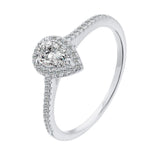 Anel Viora Water Drop | Prata 925 com Diamante Eco-friendly