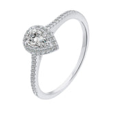 Anillo Viora Water Drop | Plata 925 con diamante ecológico