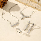 Conjunto Viora Flower | Colar, Anel, Brincos e Pulseira em Prata 925