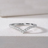 Anel Viora V-shaped | Prata 925 com Diamante Eco-friendly