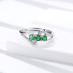 Anel Viora Bellea | Prata 925 com Pedra Central 3mm em Estilo Delicado