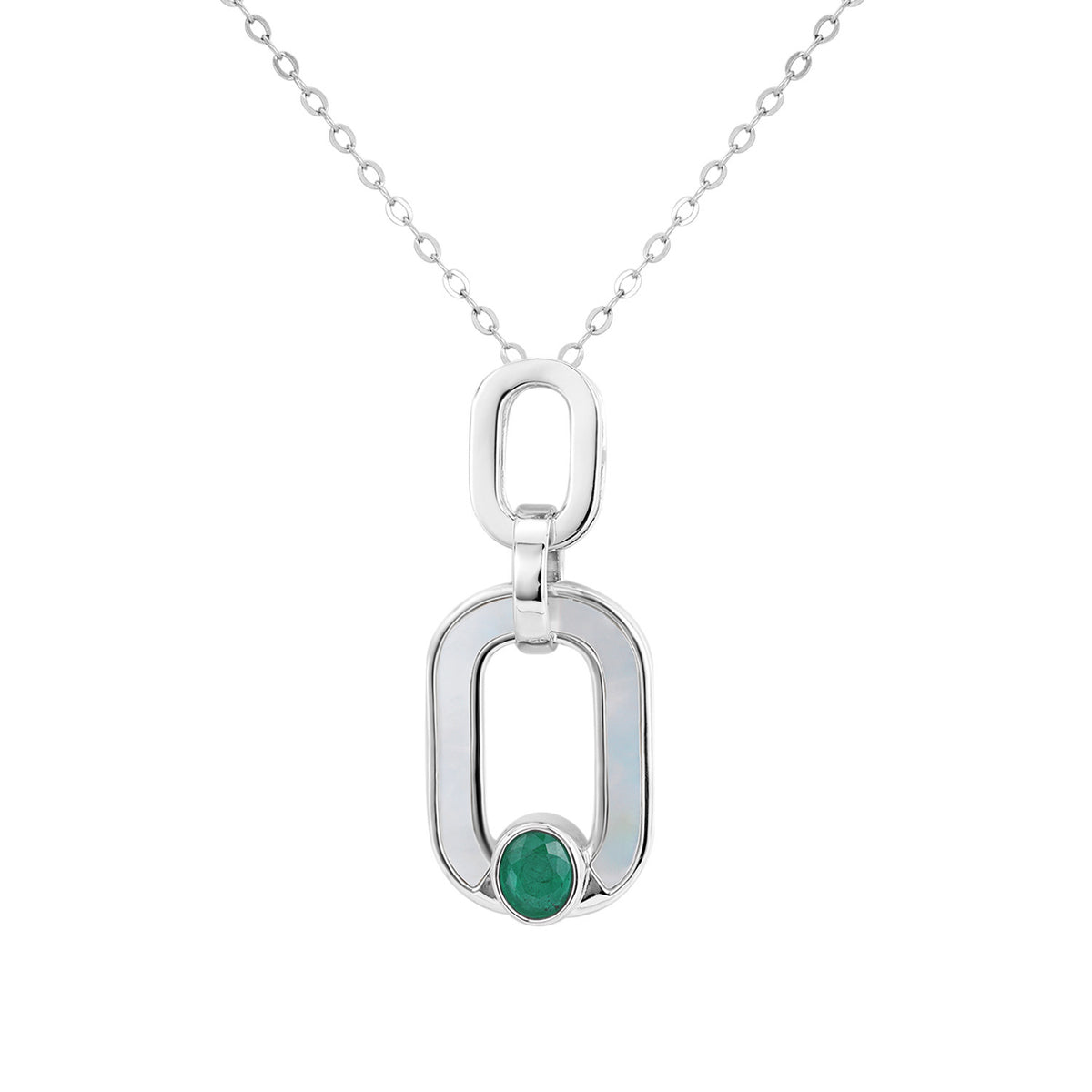 Viora Emerald Necklace | 925 Silver 