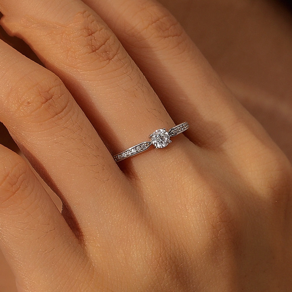 Anillo Viora Elegance | Plata 925 con diamante ecológico