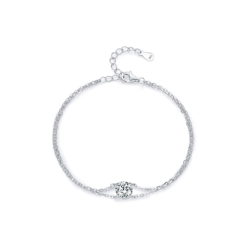 Pulseira Viora Lucky Cat | Prata 925 com Diamante Eco-friendly