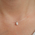 Colar Viora Invisível | Prata 925 com Diamante Eco-friendly