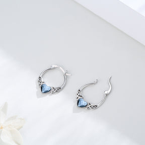 Collar Viora Celtria | Plata 925 con nudo celta y cristal azul