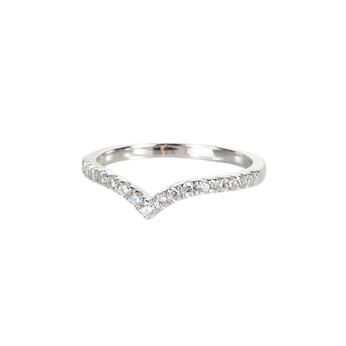 Anillo Viora en forma de V | Plata 925 con diamante ecológico