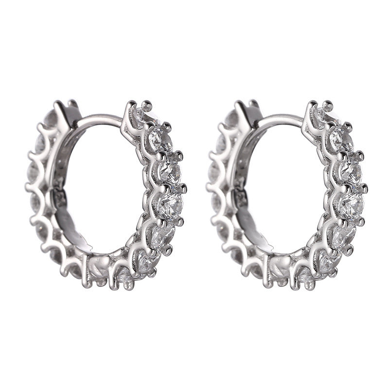 Pendiente de clip Viora | Ear cuff redondo en plata 925