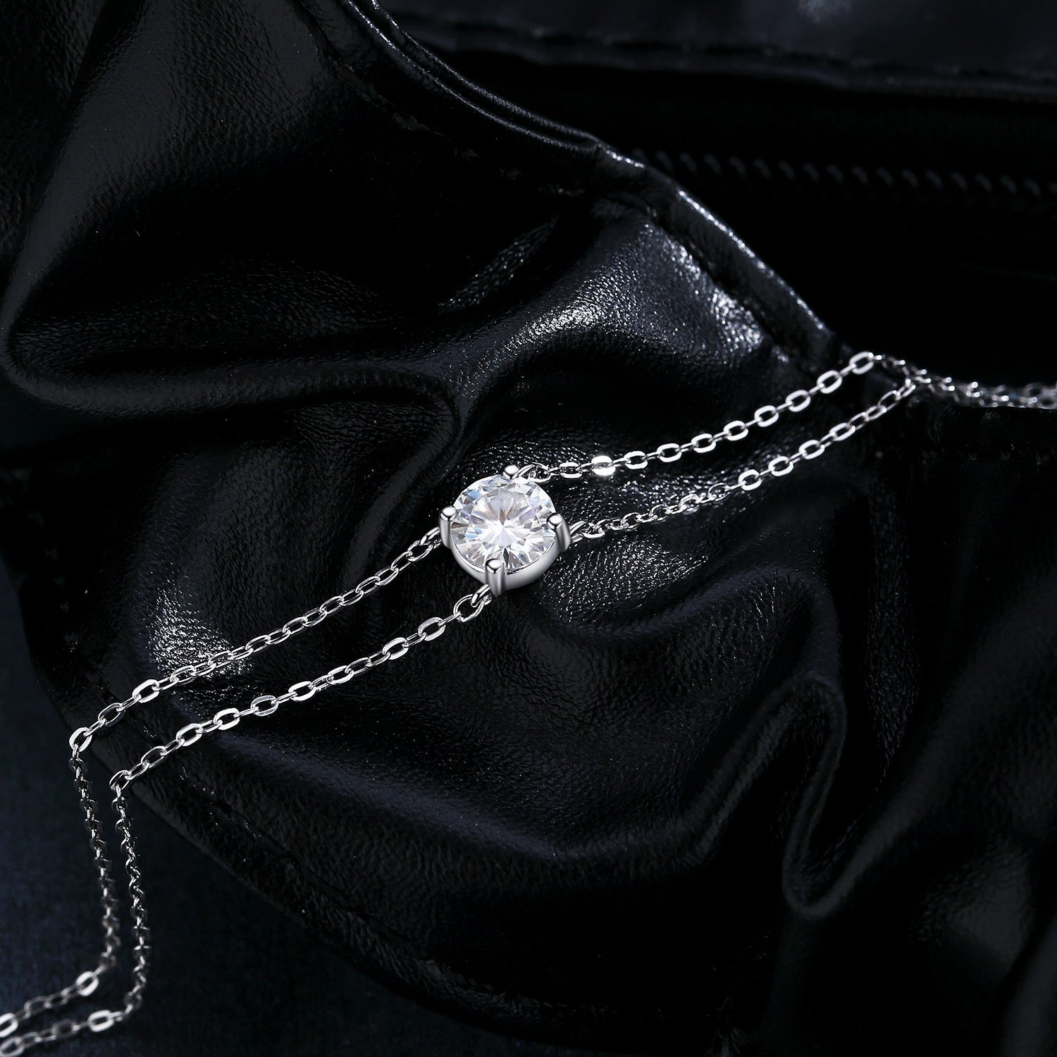 Pulseira Viora Lucky Cat | Prata 925 com Diamante Eco-friendly