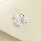 Brincos Viora Perla | Prata 925 com Pérola de 8mm e Banho Ouro Branco