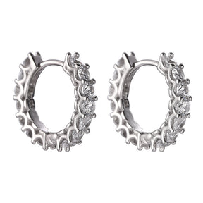 Pendiente de clip Viora | Ear cuff redondo en plata 925
