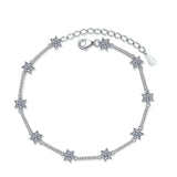 Pulseira Viora Estelar Lux | Prata 925 com Dez Diamantes Eco-friendly em Forma de Estrela