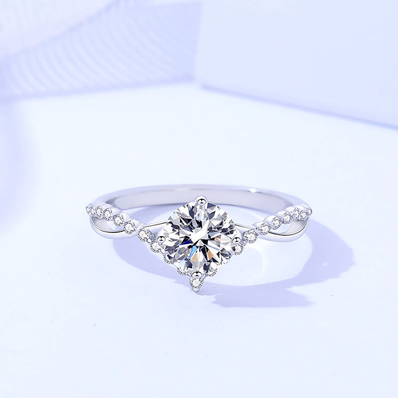 Anel Viora Étoile | Prata 925 com Diamante Eco-friendly Cores Luxo