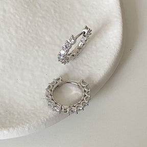 Pendiente de clip Viora | Ear cuff redondo en plata 925