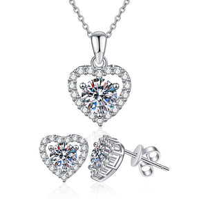 Conjunto Viora Love | Collar y pendientes en plata 925