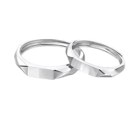 Anillo de bodas Viora con proyección | Ajustable en plata 925