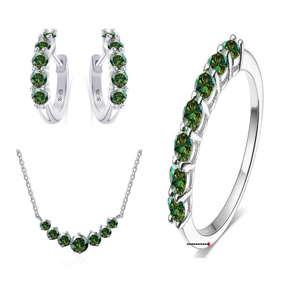Conjunto Viora de 4,5 quilates | Collar, anillo y pendientes en plata 925