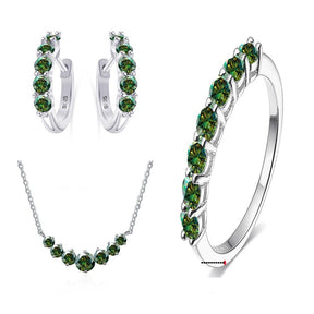 Conjunto Viora de 4,5 quilates | Collar, anillo y pendientes en plata 925