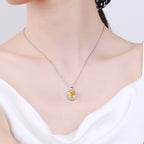Conjunto Princess Square Viora | Colar e Brincos em Prata 925