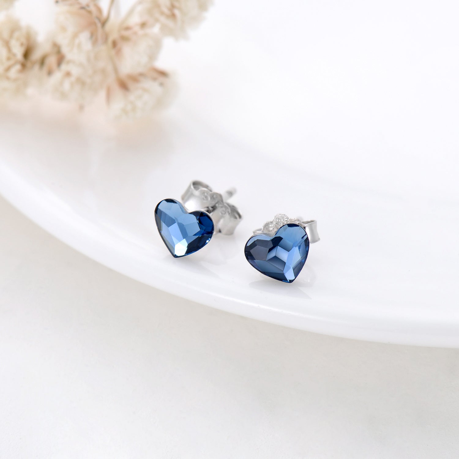 Pendientes Viora Cœur Bleu | Plata 925 con cristal azul