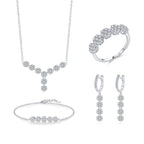 Conjunto Viora Flower | Colar, Anel, Brincos e Pulseira em Prata 925