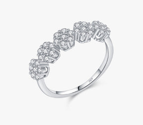 Conjunto Flor Viora | Collar, Anillo, Pendientes y Pulsera en Plata 925