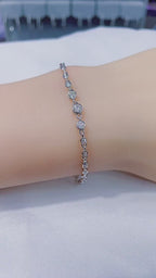 Pulseira Viora Lux | Prata 925 com Banho de Ouro 18k e Diamante Eco-friendly
