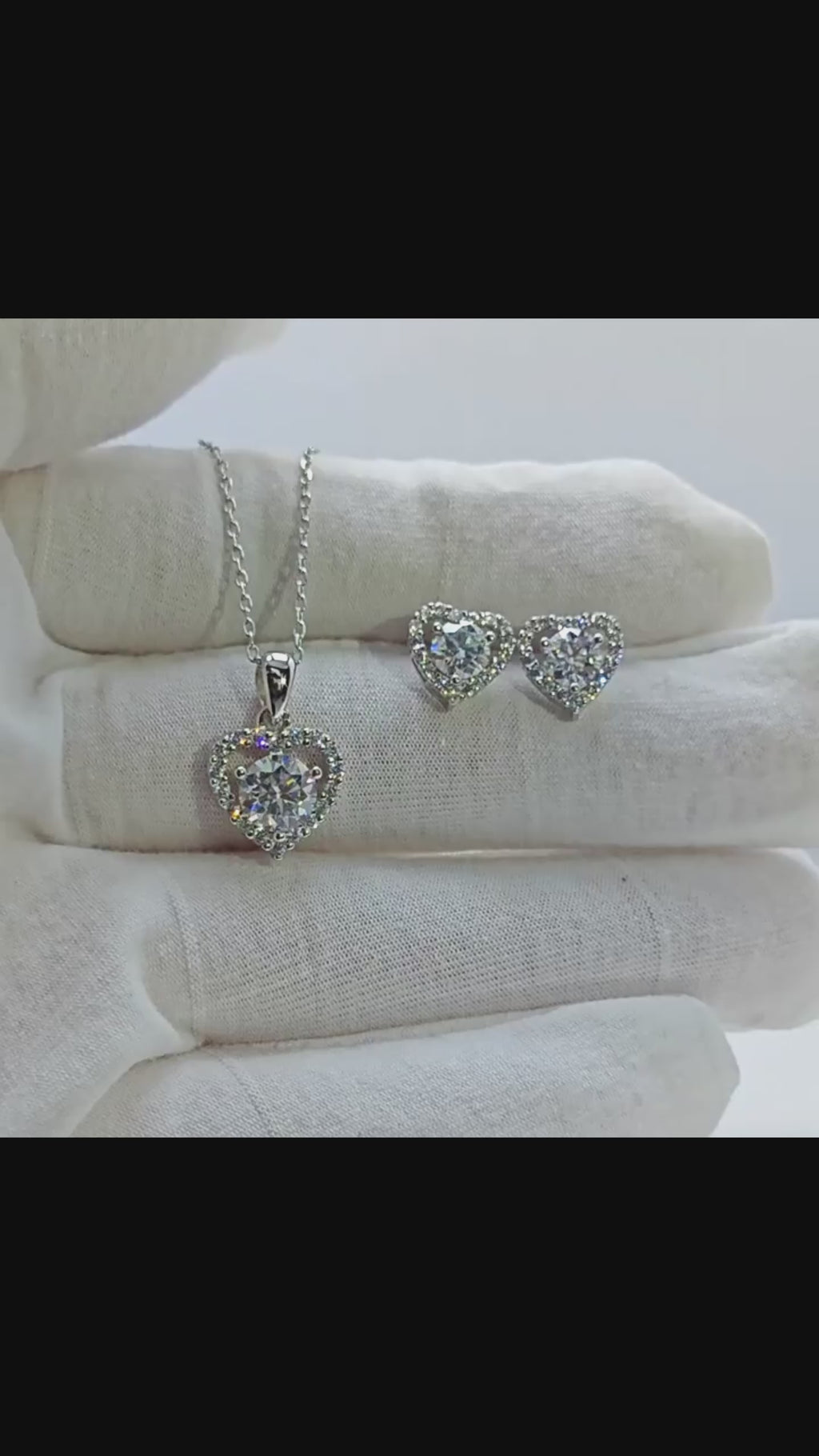 Conjunto Viora Love | Colar e Brincos em Prata 925